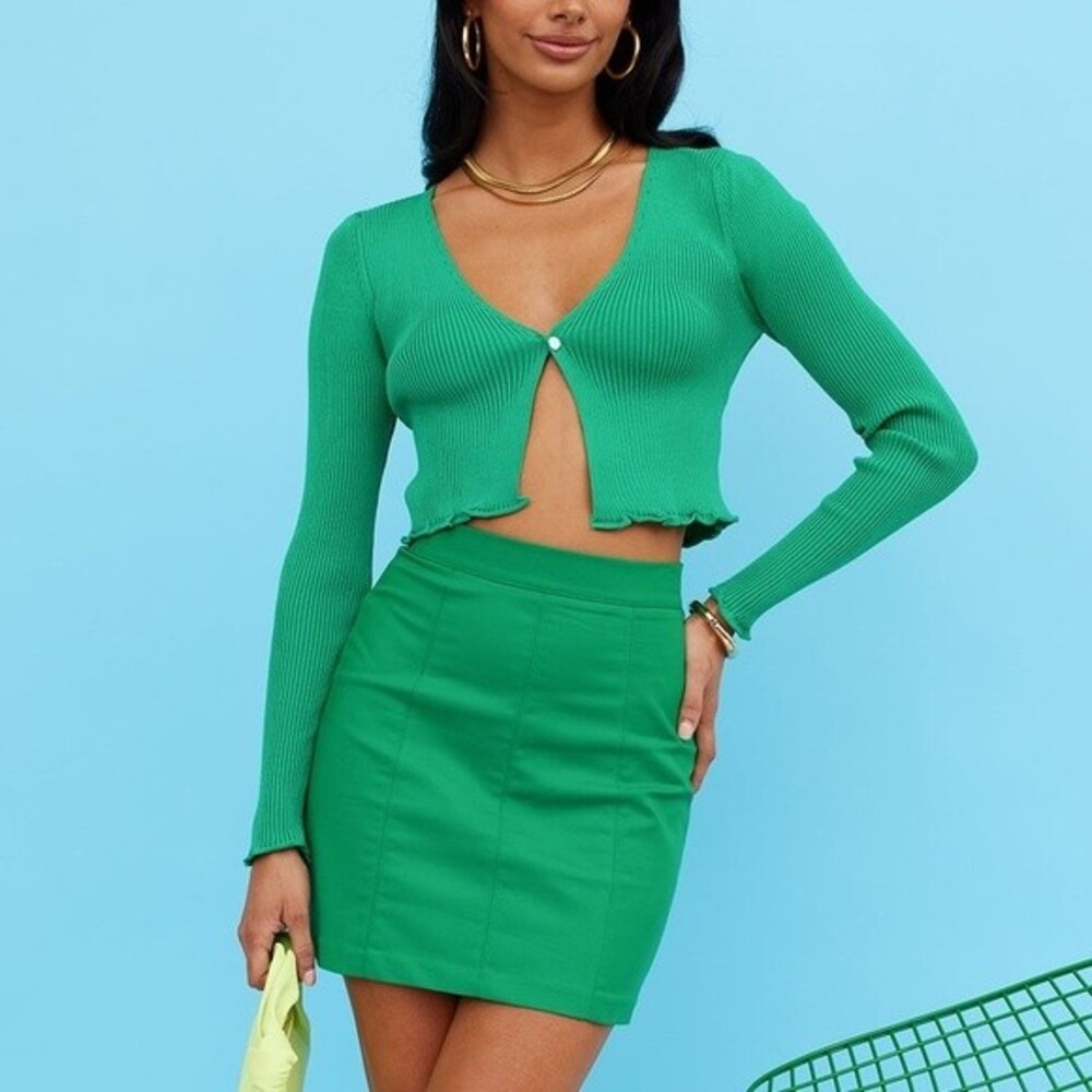 Primark green cardigan XS
